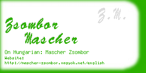 zsombor mascher business card